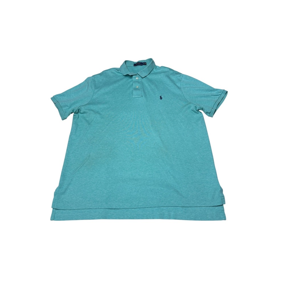 Polo Ralph Lauren Men XL TG Turquoise Heather Short Sleeve Solftouch Polo Shirt